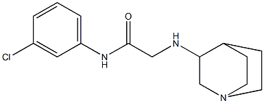 2-{1-azabicyclo[2.2.2]octan-3-ylamino}-N-(3-chlorophenyl)acetamide Struktur