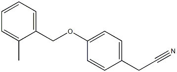 2-{4-[(2-methylphenyl)methoxy]phenyl}acetonitrile Struktur