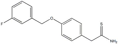 2-{4-[(3-fluorobenzyl)oxy]phenyl}ethanethioamide Struktur