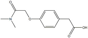 2-{4-[(dimethylcarbamoyl)methoxy]phenyl}acetic acid Struktur