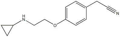 2-{4-[2-(cyclopropylamino)ethoxy]phenyl}acetonitrile Struktur