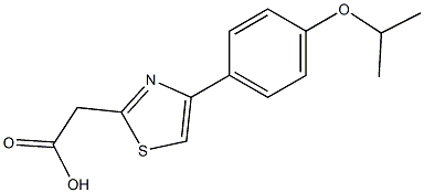 2-{4-[4-(propan-2-yloxy)phenyl]-1,3-thiazol-2-yl}acetic acid Struktur