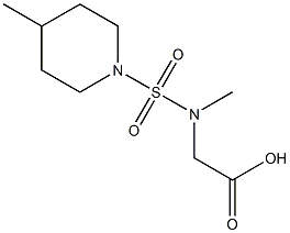 2-{methyl[(4-methylpiperidine-1-)sulfonyl]amino}acetic acid Struktur