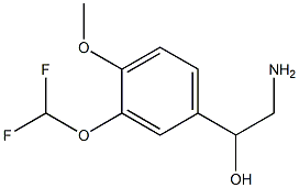 2-amino-1-[3-(difluoromethoxy)-4-methoxyphenyl]ethan-1-ol Struktur