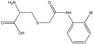 2-amino-3-({2-[(2-bromophenyl)amino]-2-oxoethyl}thio)propanoic acid Struktur