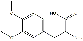 2-amino-3-(3,4-dimethoxyphenyl)propanoic acid Struktur