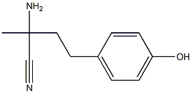 2-amino-4-(4-hydroxyphenyl)-2-methylbutanenitrile Struktur