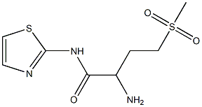 2-amino-4-(methylsulfonyl)-N-1,3-thiazol-2-ylbutanamide Struktur