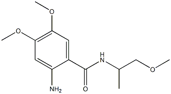 2-amino-4,5-dimethoxy-N-(1-methoxypropan-2-yl)benzamide Struktur