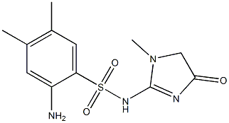 2-amino-4,5-dimethyl-N-(1-methyl-4-oxo-4,5-dihydro-1H-imidazol-2-yl)benzene-1-sulfonamide Struktur