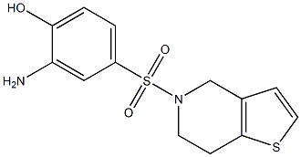 2-amino-4-{4H,5H,6H,7H-thieno[3,2-c]pyridine-5-sulfonyl}phenol Struktur