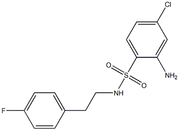 2-amino-4-chloro-N-[2-(4-fluorophenyl)ethyl]benzene-1-sulfonamide Struktur