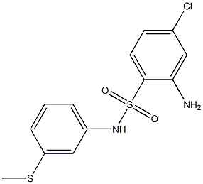 2-amino-4-chloro-N-[3-(methylsulfanyl)phenyl]benzene-1-sulfonamide Struktur