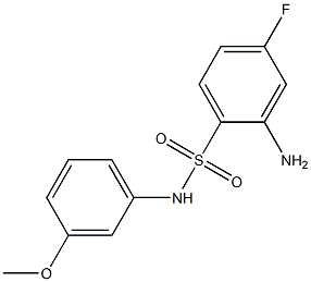 2-amino-4-fluoro-N-(3-methoxyphenyl)benzene-1-sulfonamide Struktur