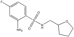 2-amino-4-fluoro-N-(oxolan-2-ylmethyl)benzene-1-sulfonamide Struktur