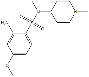 2-amino-4-methoxy-N-methyl-N-(1-methylpiperidin-4-yl)benzene-1-sulfonamide Struktur