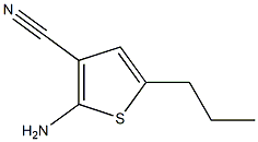 2-amino-5-propylthiophene-3-carbonitrile Struktur