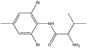 2-amino-N-(2,6-dibromo-4-methylphenyl)-3-methylbutanamide Struktur