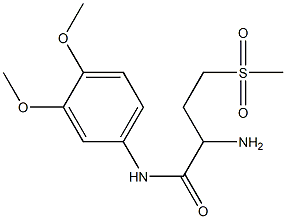 2-amino-N-(3,4-dimethoxyphenyl)-4-methanesulfonylbutanamide Struktur