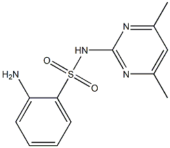 2-amino-N-(4,6-dimethylpyrimidin-2-yl)benzene-1-sulfonamide Struktur