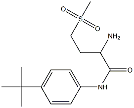 2-amino-N-(4-tert-butylphenyl)-4-methanesulfonylbutanamide Struktur