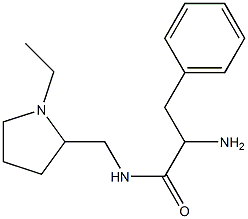 2-amino-N-[(1-ethylpyrrolidin-2-yl)methyl]-3-phenylpropanamide Struktur