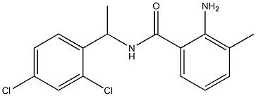 2-amino-N-[1-(2,4-dichlorophenyl)ethyl]-3-methylbenzamide Struktur