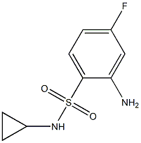 2-amino-N-cyclopropyl-4-fluorobenzene-1-sulfonamide Struktur