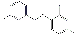 2-bromo-1-[(3-fluorophenyl)methoxy]-4-methylbenzene Struktur