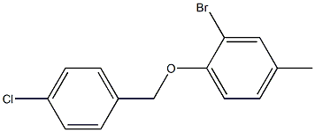 2-bromo-1-[(4-chlorophenyl)methoxy]-4-methylbenzene Struktur