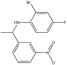 2-bromo-4-fluoro-N-[1-(3-nitrophenyl)ethyl]aniline Struktur