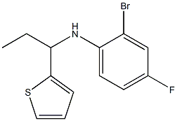 2-bromo-4-fluoro-N-[1-(thiophen-2-yl)propyl]aniline Struktur