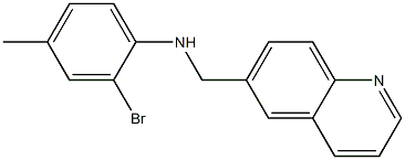 2-bromo-4-methyl-N-(quinolin-6-ylmethyl)aniline Struktur