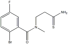 2-bromo-N-(2-carbamothioylethyl)-5-fluoro-N-methylbenzamide Struktur