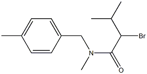 2-bromo-N,3-dimethyl-N-[(4-methylphenyl)methyl]butanamide Struktur