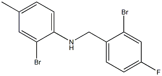 2-bromo-N-[(2-bromo-4-fluorophenyl)methyl]-4-methylaniline Struktur