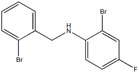 2-bromo-N-[(2-bromophenyl)methyl]-4-fluoroaniline Struktur