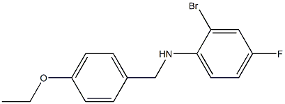 2-bromo-N-[(4-ethoxyphenyl)methyl]-4-fluoroaniline Struktur