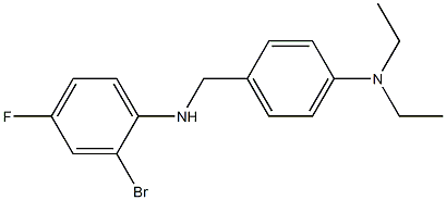 2-bromo-N-{[4-(diethylamino)phenyl]methyl}-4-fluoroaniline Struktur