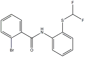 2-bromo-N-{2-[(difluoromethyl)sulfanyl]phenyl}benzamide Struktur