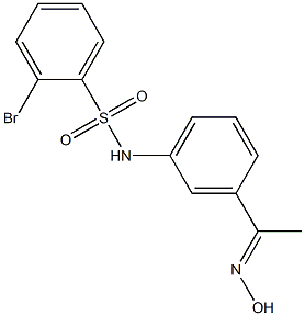 2-bromo-N-{3-[1-(hydroxyimino)ethyl]phenyl}benzene-1-sulfonamide Struktur