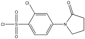 2-chloro-4-(2-oxopyrrolidin-1-yl)benzenesulfonyl chloride Struktur