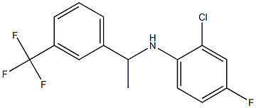 2-chloro-4-fluoro-N-{1-[3-(trifluoromethyl)phenyl]ethyl}aniline Struktur