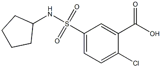 2-chloro-5-(cyclopentylsulfamoyl)benzoic acid Struktur