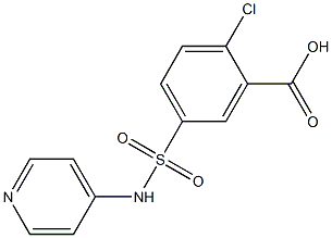 2-chloro-5-(pyridin-4-ylsulfamoyl)benzoic acid Struktur