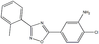 2-chloro-5-[3-(2-methylphenyl)-1,2,4-oxadiazol-5-yl]aniline Struktur