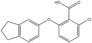 2-chloro-6-(2,3-dihydro-1H-inden-5-yloxy)benzoic acid Struktur