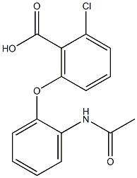 2-chloro-6-(2-acetamidophenoxy)benzoic acid Struktur