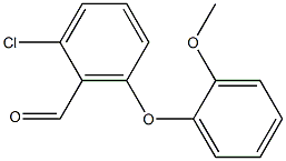 2-chloro-6-(2-methoxyphenoxy)benzaldehyde Struktur