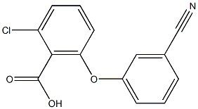 2-chloro-6-(3-cyanophenoxy)benzoic acid Struktur